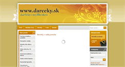 Desktop Screenshot of darceky.sk